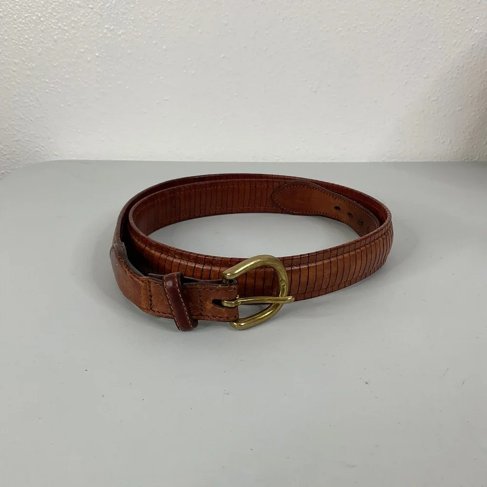 Brighton Brown Leather Belt Size 38‎